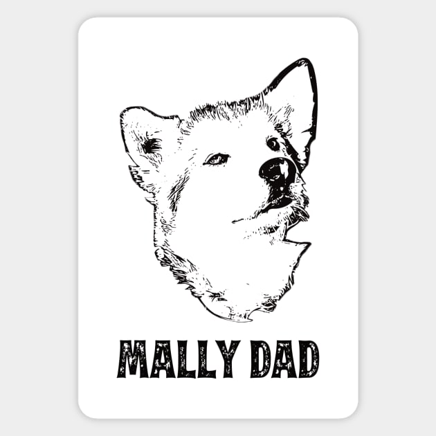 Mally Dad Alaskan Malamute Sticker by DoggyStyles